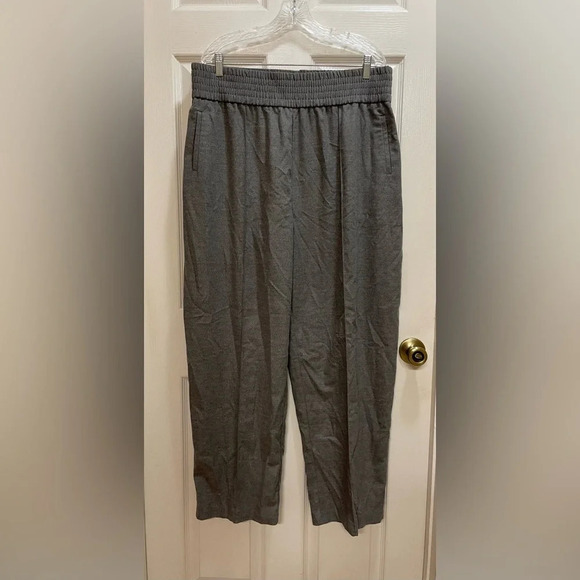 Topshop Pants - Top Shop Womens Size 14 NWT Grey Pull On High Rise Straight Leg Comfy Sporty